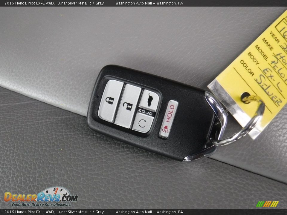 2016 Honda Pilot EX-L AWD Lunar Silver Metallic / Gray Photo #28