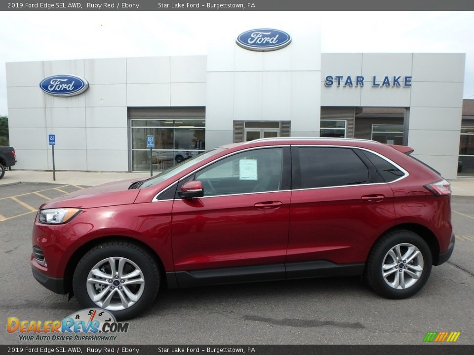 2019 Ford Edge SEL AWD Ruby Red / Ebony Photo #1