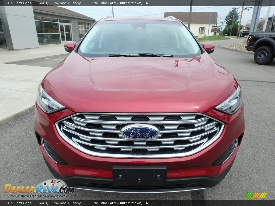 2019 Ford Edge SEL AWD Ruby Red / Ebony Photo #2