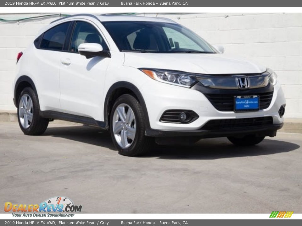 2019 Honda HR-V EX AWD Platinum White Pearl / Gray Photo #1