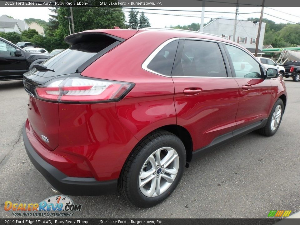 2019 Ford Edge SEL AWD Ruby Red / Ebony Photo #5