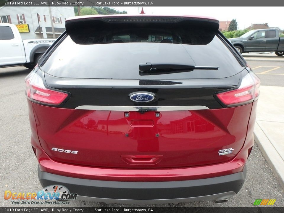 2019 Ford Edge SEL AWD Ruby Red / Ebony Photo #6