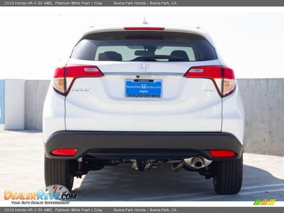 2019 Honda HR-V EX AWD Platinum White Pearl / Gray Photo #6