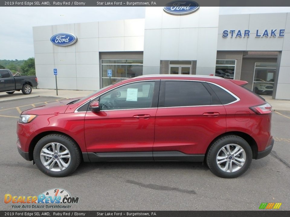 2019 Ford Edge SEL AWD Ruby Red / Ebony Photo #9