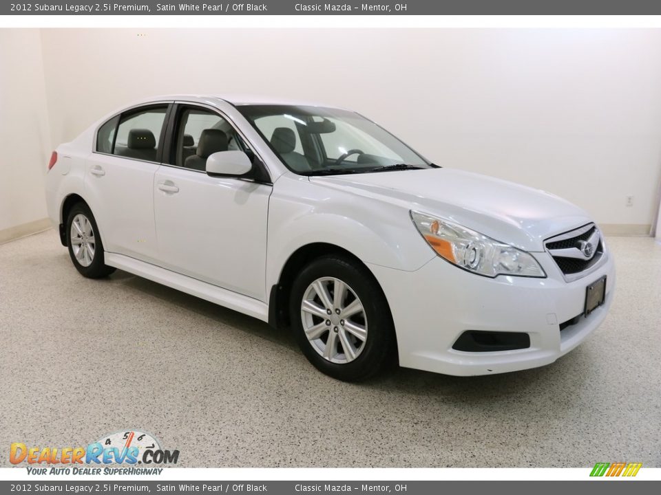 2012 Subaru Legacy 2.5i Premium Satin White Pearl / Off Black Photo #1