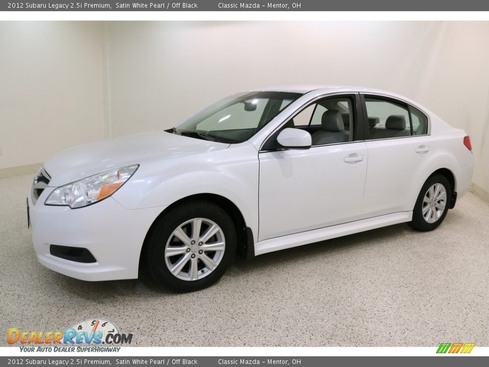 2012 Subaru Legacy 2.5i Premium Satin White Pearl / Off Black Photo #3