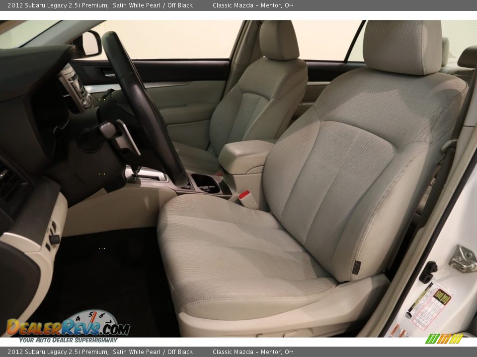2012 Subaru Legacy 2.5i Premium Satin White Pearl / Off Black Photo #6