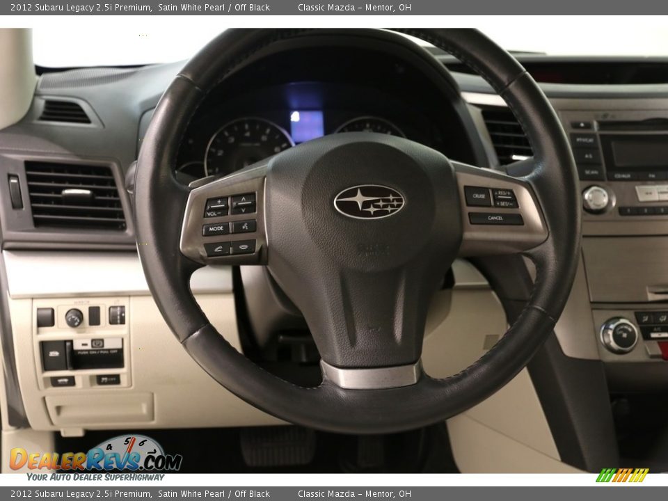 2012 Subaru Legacy 2.5i Premium Satin White Pearl / Off Black Photo #8