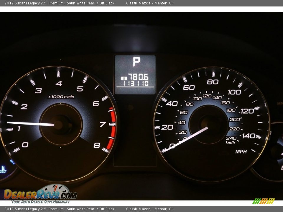 2012 Subaru Legacy 2.5i Premium Satin White Pearl / Off Black Photo #9