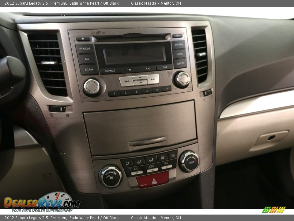 2012 Subaru Legacy 2.5i Premium Satin White Pearl / Off Black Photo #10