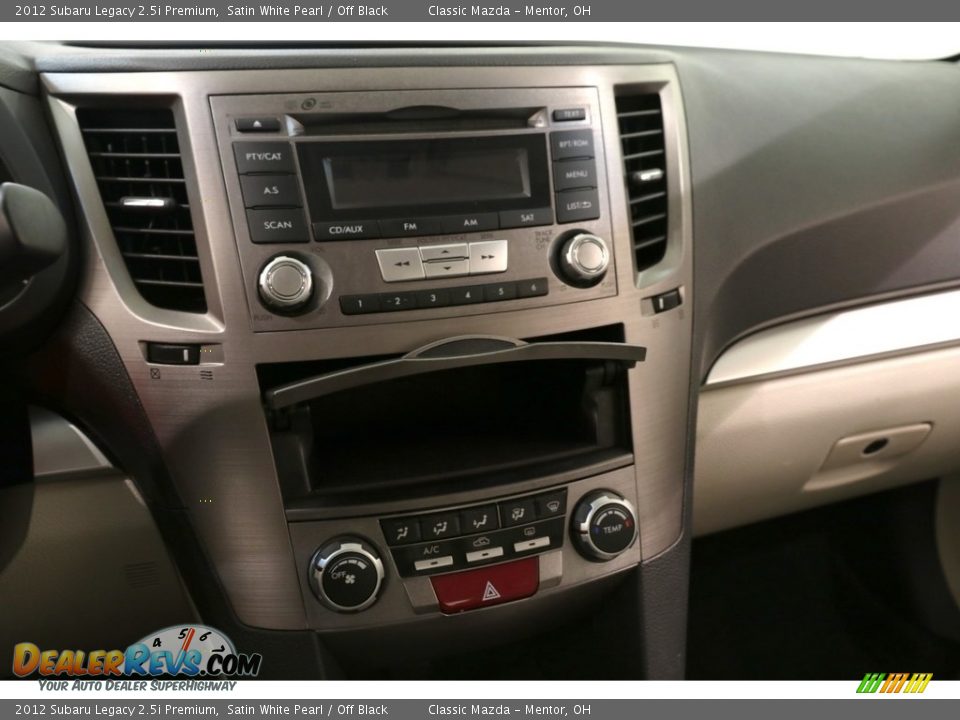 2012 Subaru Legacy 2.5i Premium Satin White Pearl / Off Black Photo #12