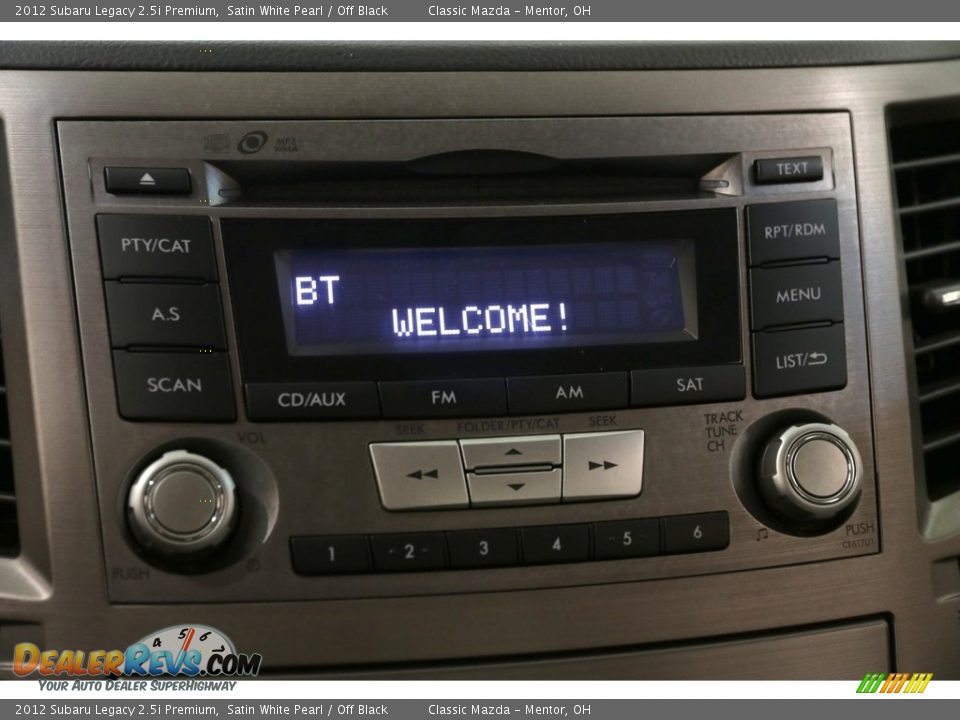 2012 Subaru Legacy 2.5i Premium Satin White Pearl / Off Black Photo #14