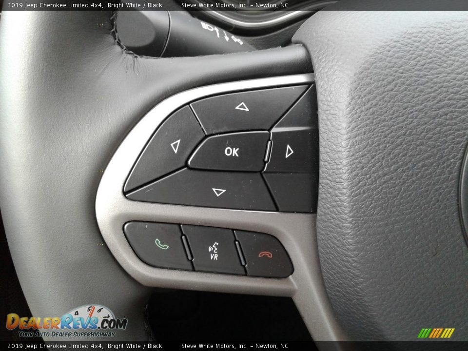 2019 Jeep Cherokee Limited 4x4 Bright White / Black Photo #17