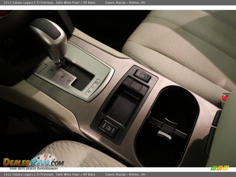 2012 Subaru Legacy 2.5i Premium Satin White Pearl / Off Black Photo #17