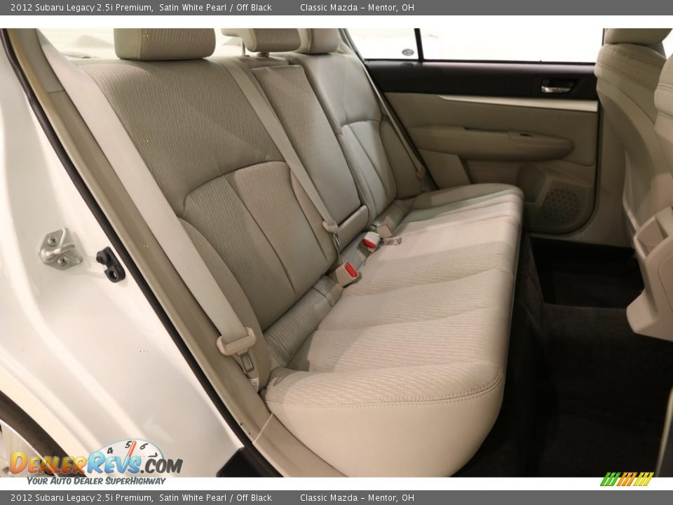 2012 Subaru Legacy 2.5i Premium Satin White Pearl / Off Black Photo #20