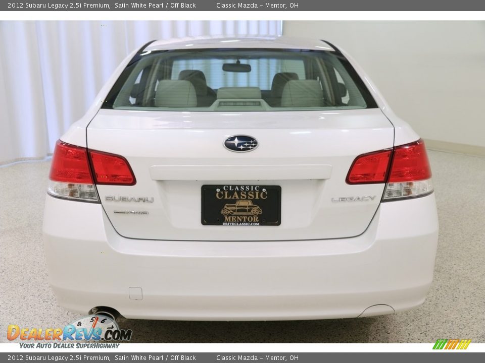 2012 Subaru Legacy 2.5i Premium Satin White Pearl / Off Black Photo #23