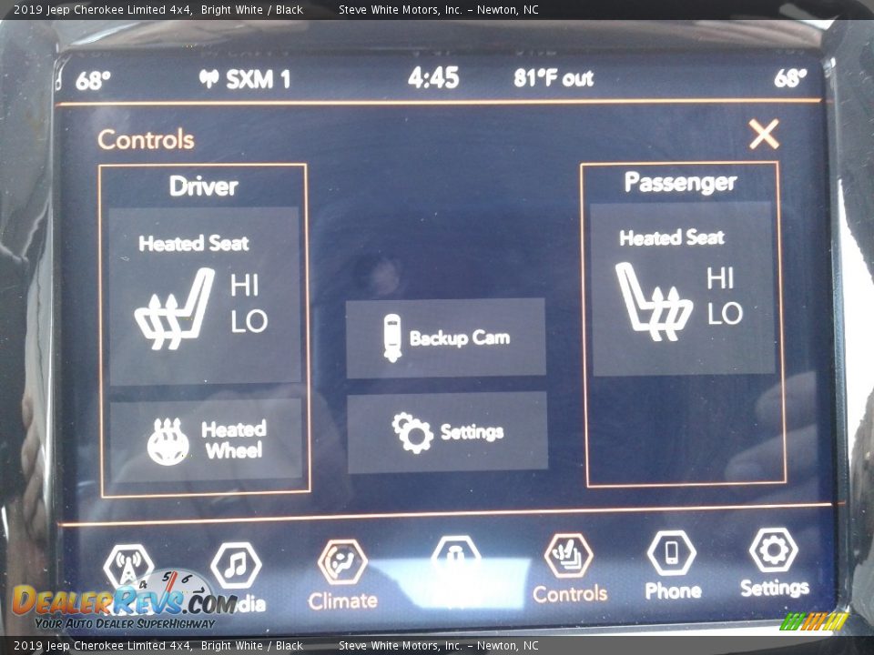 2019 Jeep Cherokee Limited 4x4 Bright White / Black Photo #24