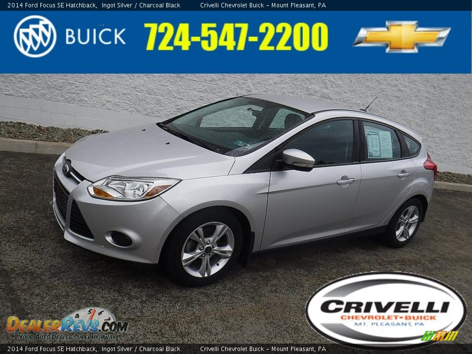 2014 Ford Focus SE Hatchback Ingot Silver / Charcoal Black Photo #1