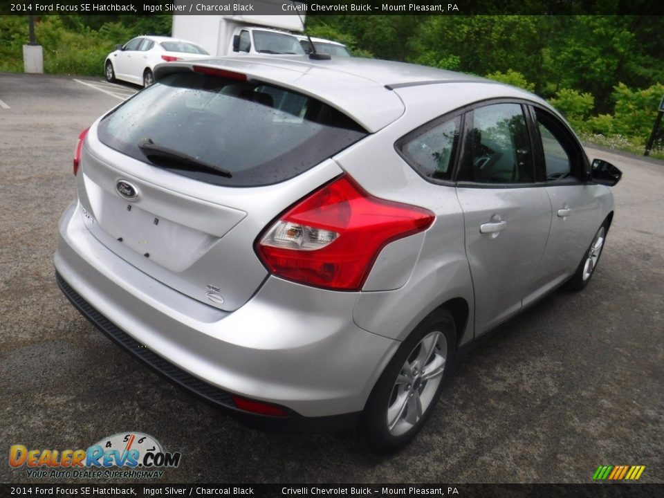 2014 Ford Focus SE Hatchback Ingot Silver / Charcoal Black Photo #7
