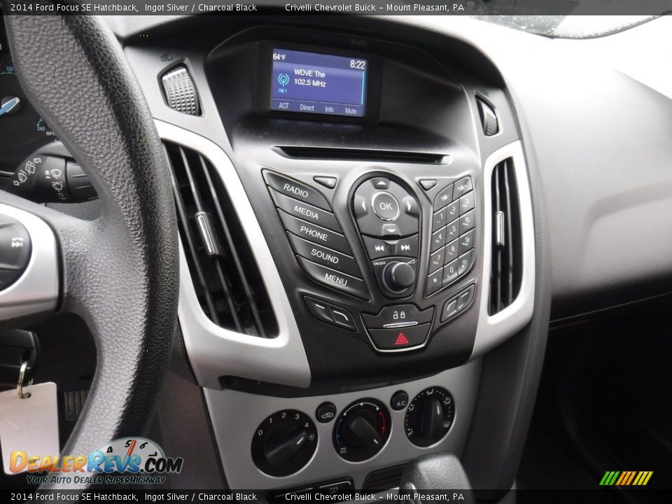 2014 Ford Focus SE Hatchback Ingot Silver / Charcoal Black Photo #17