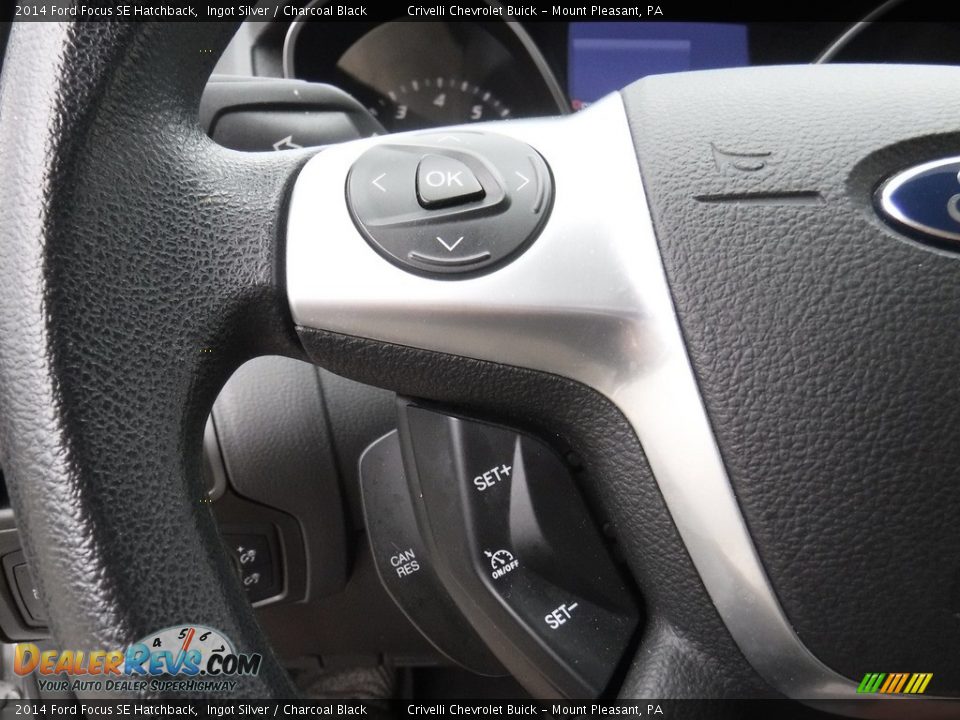 2014 Ford Focus SE Hatchback Ingot Silver / Charcoal Black Photo #18