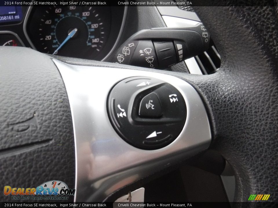 2014 Ford Focus SE Hatchback Ingot Silver / Charcoal Black Photo #19