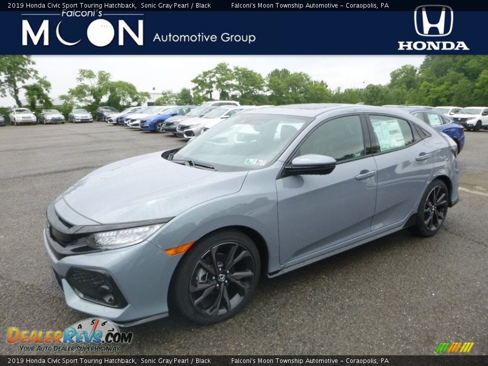 2019 Honda Civic Sport Touring Hatchback Sonic Gray Pearl / Black Photo #1
