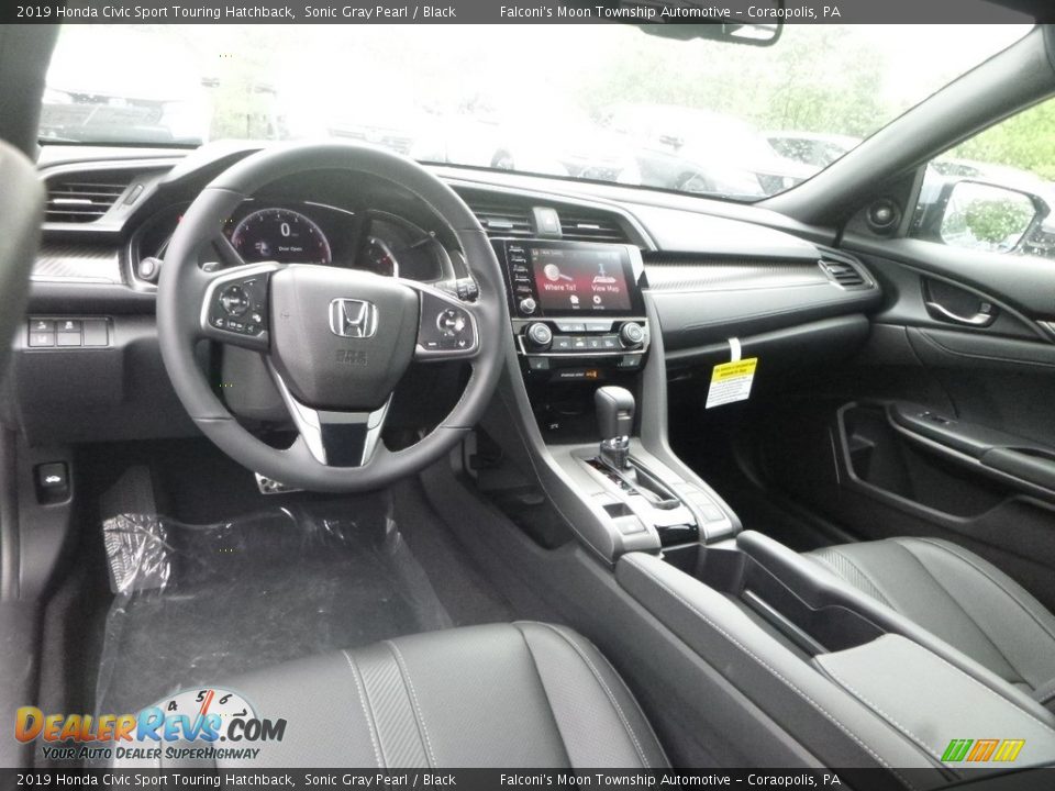 Black Interior - 2019 Honda Civic Sport Touring Hatchback Photo #10