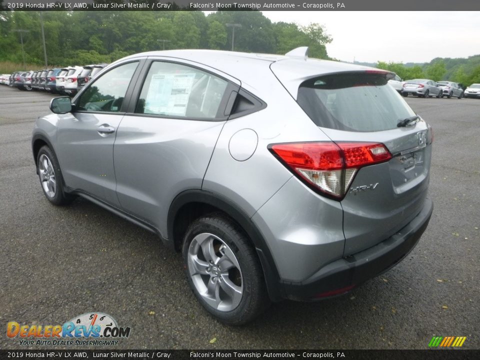 2019 Honda HR-V LX AWD Lunar Silver Metallic / Gray Photo #3