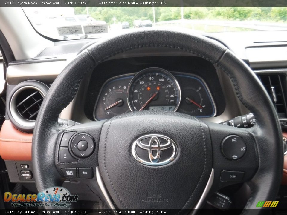 2015 Toyota RAV4 Limited AWD Black / Black Photo #23