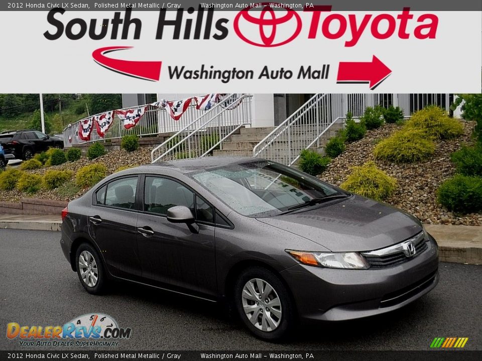 2012 Honda Civic LX Sedan Polished Metal Metallic / Gray Photo #1