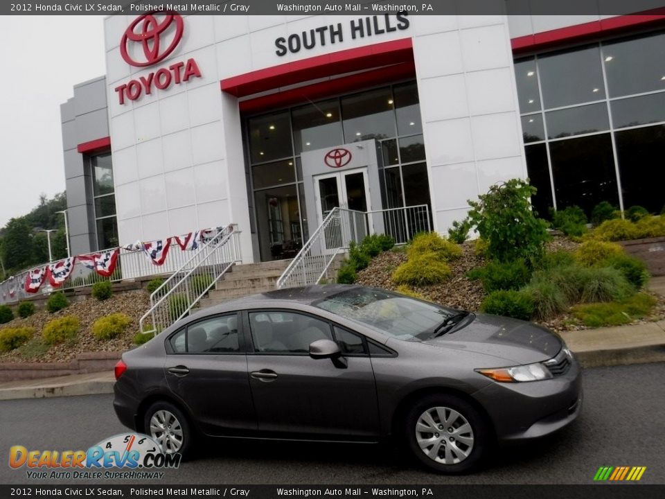 2012 Honda Civic LX Sedan Polished Metal Metallic / Gray Photo #2
