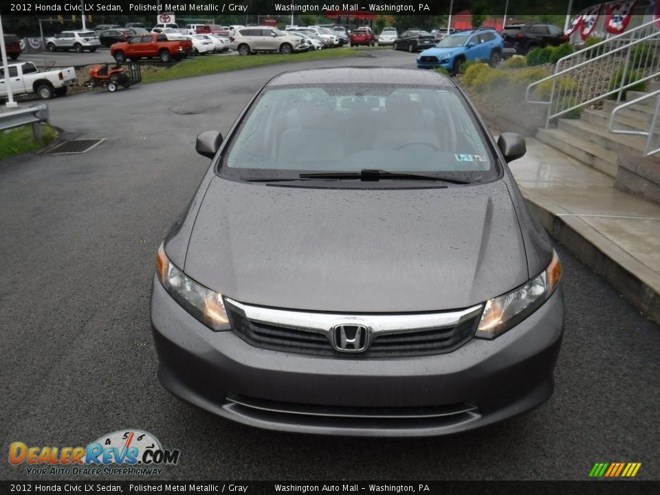2012 Honda Civic LX Sedan Polished Metal Metallic / Gray Photo #3