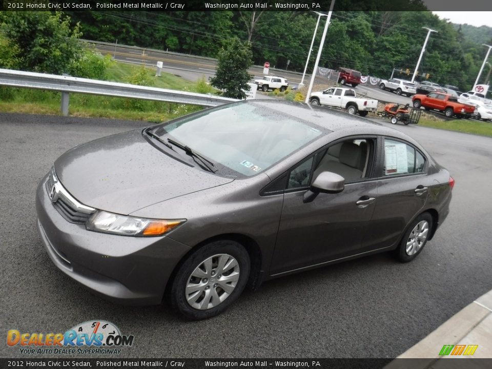 2012 Honda Civic LX Sedan Polished Metal Metallic / Gray Photo #4