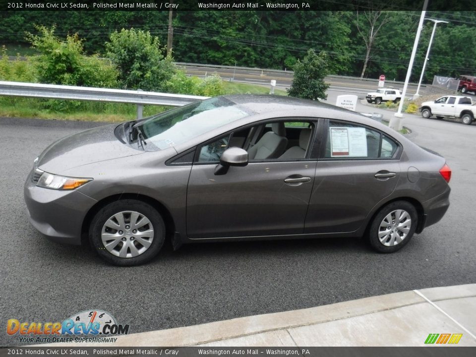 2012 Honda Civic LX Sedan Polished Metal Metallic / Gray Photo #5
