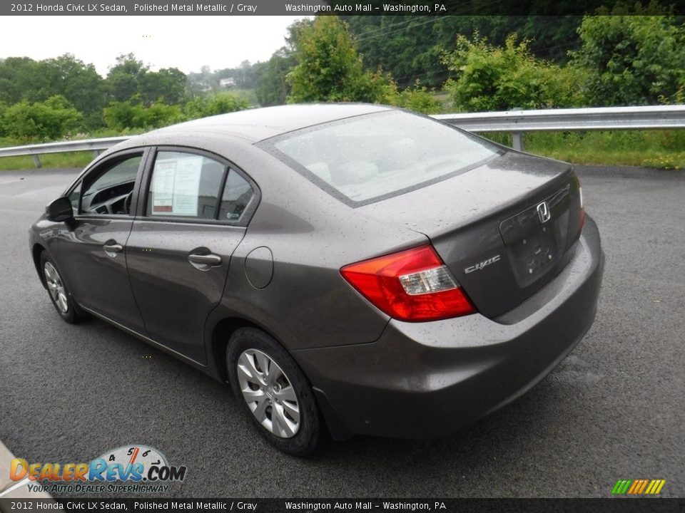 2012 Honda Civic LX Sedan Polished Metal Metallic / Gray Photo #6
