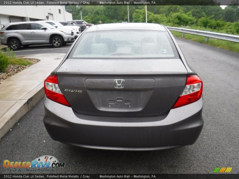 2012 Honda Civic LX Sedan Polished Metal Metallic / Gray Photo #7
