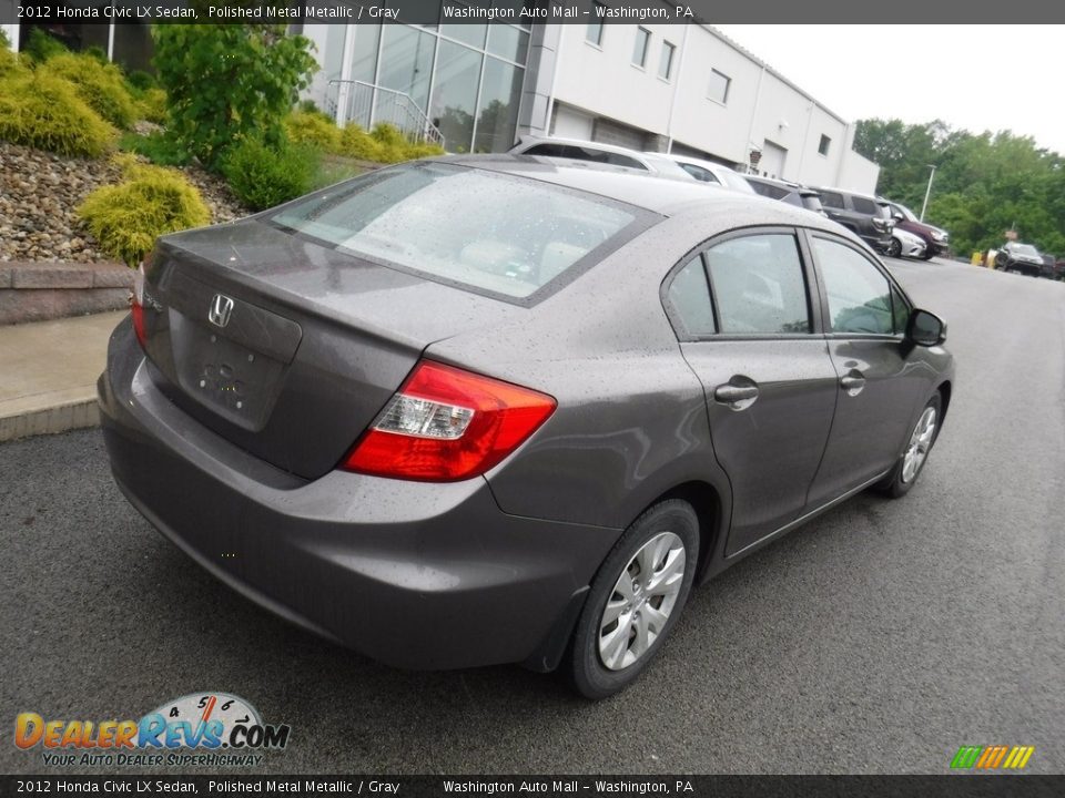 2012 Honda Civic LX Sedan Polished Metal Metallic / Gray Photo #8