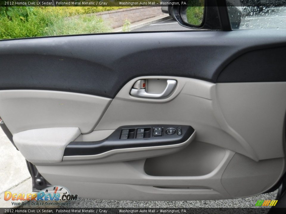 2012 Honda Civic LX Sedan Polished Metal Metallic / Gray Photo #9
