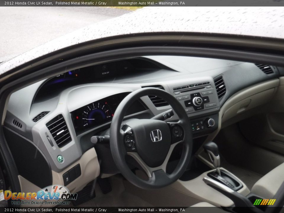 2012 Honda Civic LX Sedan Polished Metal Metallic / Gray Photo #10