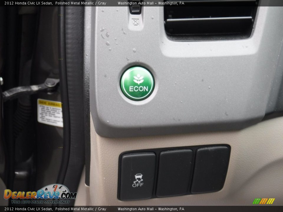 2012 Honda Civic LX Sedan Polished Metal Metallic / Gray Photo #11