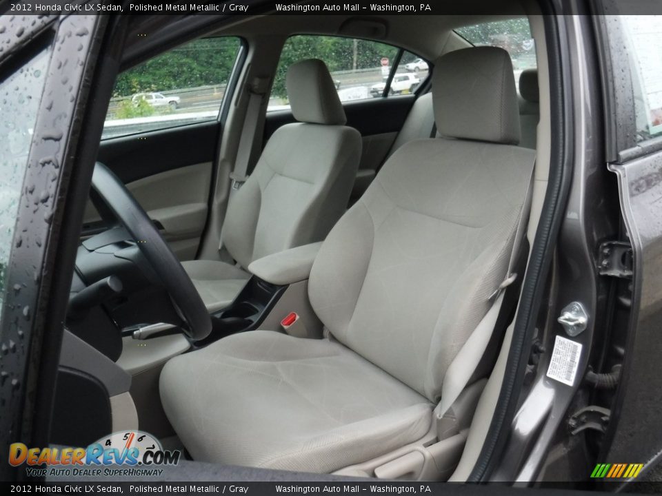 2012 Honda Civic LX Sedan Polished Metal Metallic / Gray Photo #12