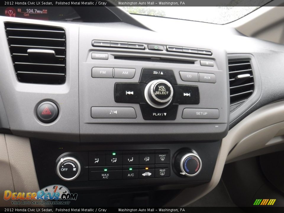 2012 Honda Civic LX Sedan Polished Metal Metallic / Gray Photo #15