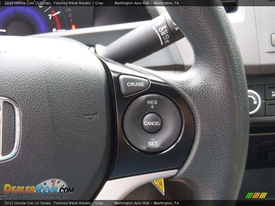 2012 Honda Civic LX Sedan Polished Metal Metallic / Gray Photo #18