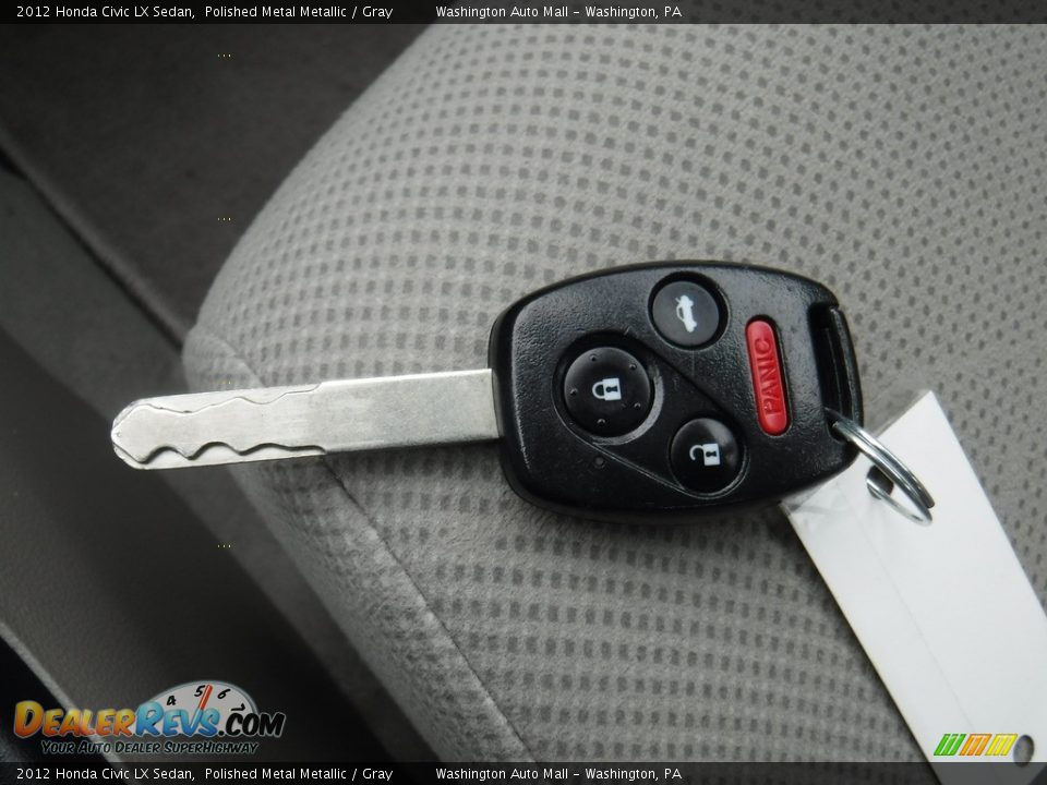 2012 Honda Civic LX Sedan Polished Metal Metallic / Gray Photo #23