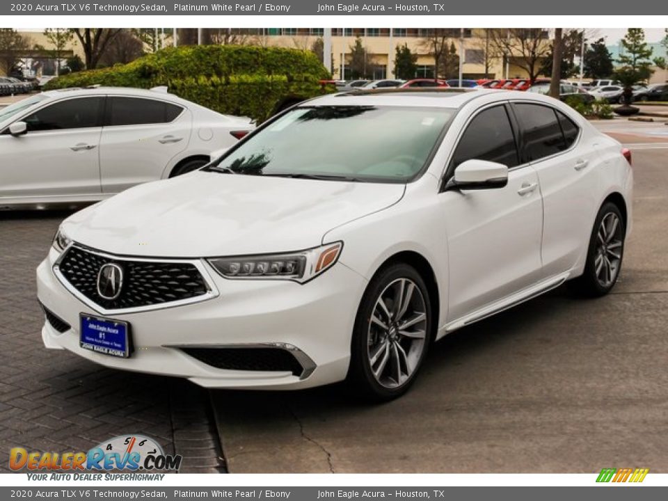 2020 Acura TLX V6 Technology Sedan Platinum White Pearl / Ebony Photo #3