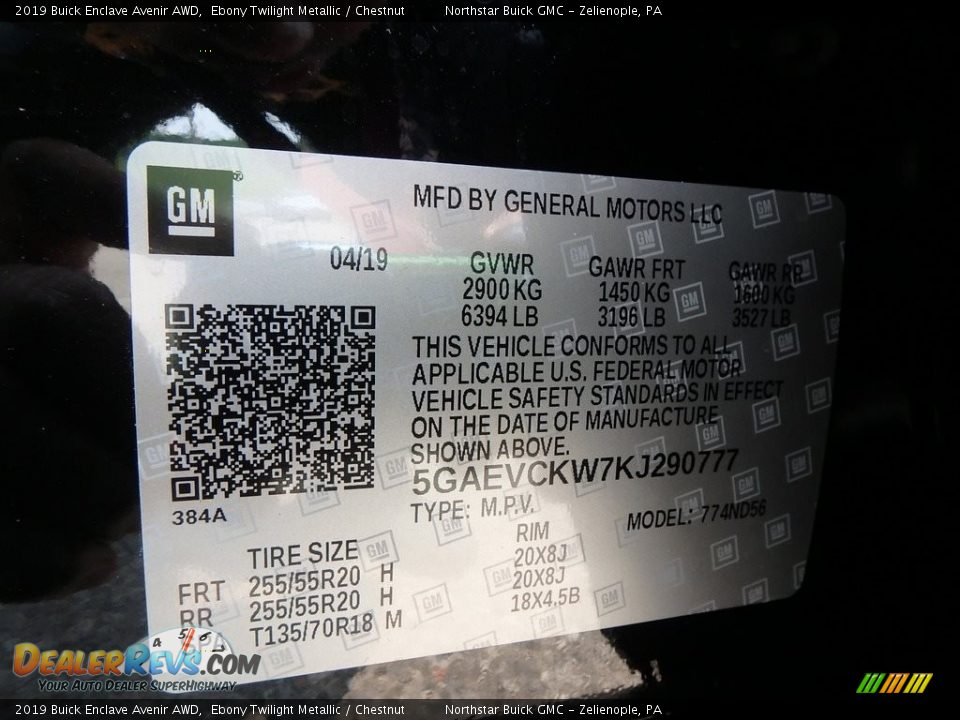 2019 Buick Enclave Avenir AWD Ebony Twilight Metallic / Chestnut Photo #16