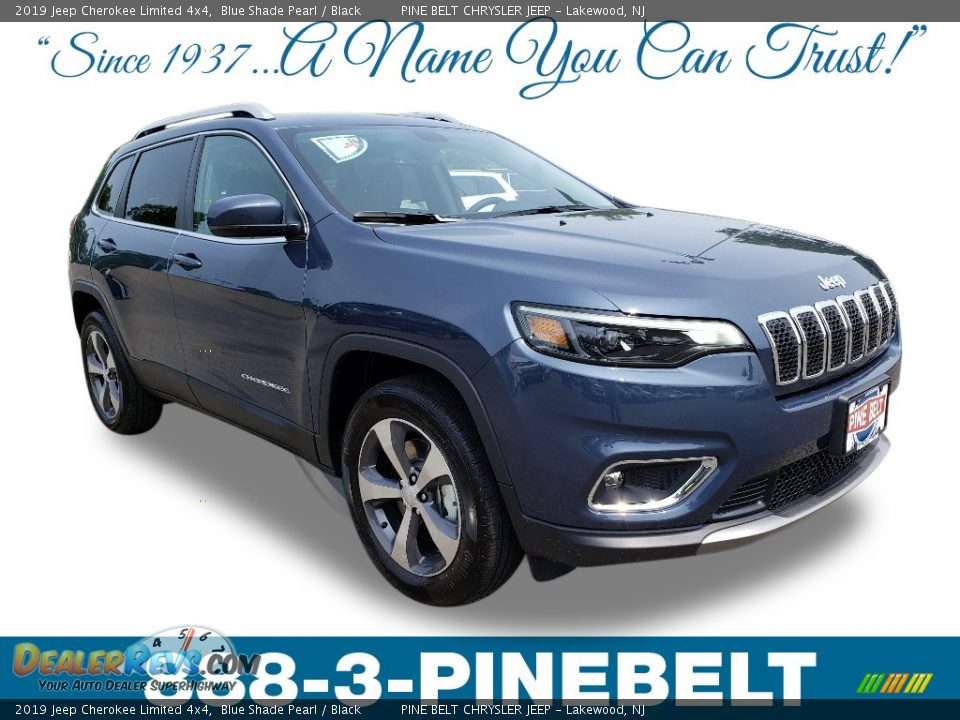 2019 Jeep Cherokee Limited 4x4 Blue Shade Pearl / Black Photo #1