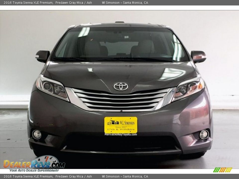 2016 Toyota Sienna XLE Premium Predawn Gray Mica / Ash Photo #2