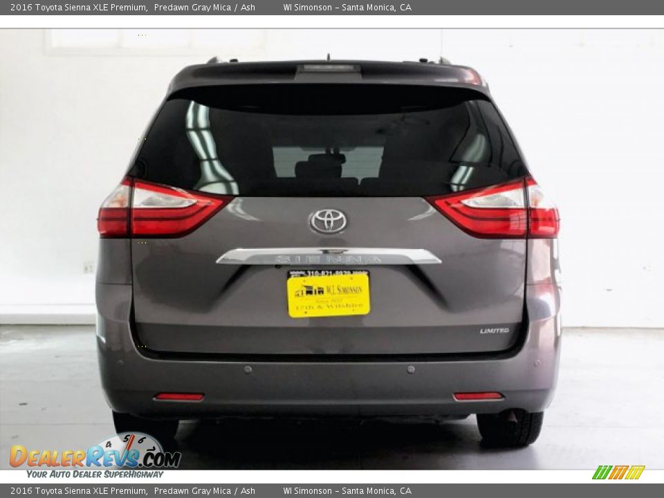 2016 Toyota Sienna XLE Premium Predawn Gray Mica / Ash Photo #3
